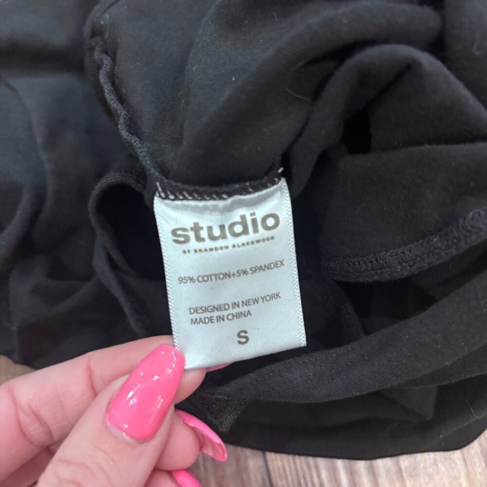 Studio by Brandon Blackwood Women Logo Bodysuit Black Size Small Thong Long - Picture 5 of 8